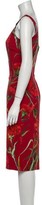 Thumbnail for your product : Dolce & Gabbana Printed Midi Length Dress Red