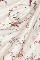 Thumbnail for your product : Preen by Thornton Bregazzi Greta Ruched Floral-print Satin-twill Mini Dress