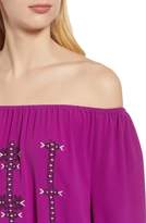 Thumbnail for your product : Chaus Embroidered Off the Shoulder Blouse