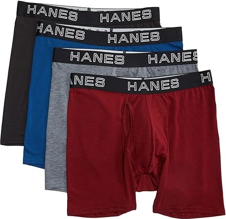 Hanes Total Support Pouch Boxer Brief (Winter Wine Red/Winter River  Teal/Stealth Heather/Black) Men's Underwear - ShopStyle