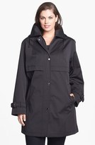 Thumbnail for your product : Gallery A-Line Walking Coat with Detachable Hood (Plus Size)