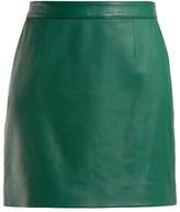 Thumbnail for your product : ALEXACHUNG Leather Mini Skirt - Womens - Green