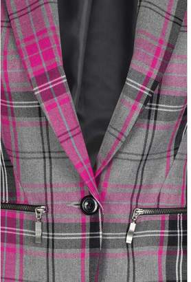 Select Fashion Fashion Womens Pink Tartan Blazer - size 12