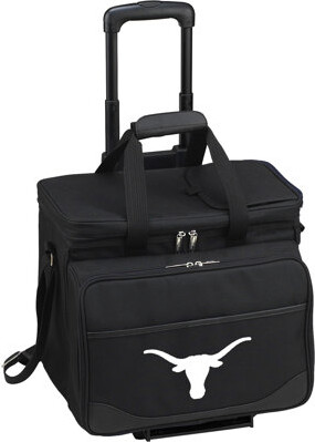 Picnic at Ascot NCAA Texas Longhorns Insulated Equipped Picnic Cooler For Four On Wheels