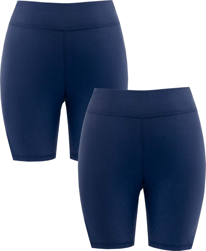 Athletic Works Women’s Plus Size Core Active Dri-Works Bike Short, 2-Pack