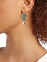 Thumbnail for your product : Sylva & Cie Cameo 18K Two-Tone Gold, Lava & Rough-Cut Diamond Drop Earrings