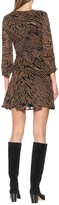 Thumbnail for your product : Ganni Tiger-printed georgette minidress
