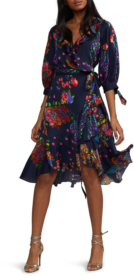 roseland ruffle wrap dress