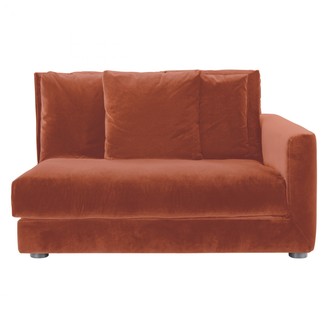 Rupert velvet 2 seater right-arm sofa
