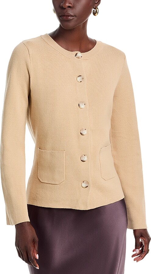 Single Thread Cotton Flare Sleeve Cardigan