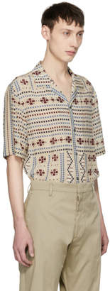 Ports 1961 Beige Multi Embroidered Shirt