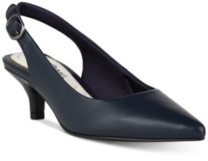 navy blue kitten heels