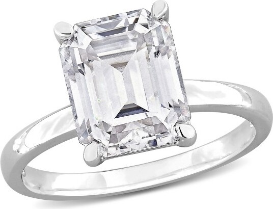 Everly Jewelry EVERLYJEWELRY|SterlingSilver31/2CTDEWCreatedWhiteMoissaniteCocktailRing