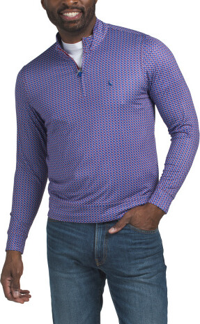 TJMAXX Spf 30 Footballs Performance Quarter Zip Top For Men, Spandex/Polyester