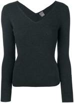 Thumbnail for your product : Lorena Antoniazzi ribbed V-neck top