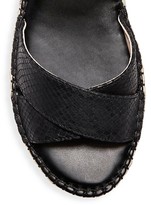 Thumbnail for your product : Cole Haan CloudFeel Lizard-Embossed Leather Espadrille Sandals