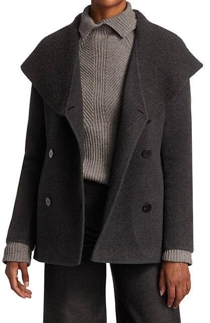 shawl collar peacoat