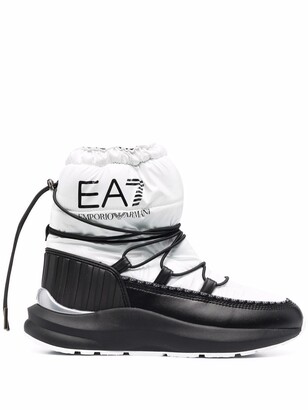EA7 Emporio Armani Logo-Print Snow Boots - ShopStyle