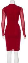 Thumbnail for your product : Fuzzi Long Sleeve Knee-Length Dress