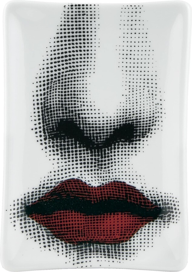 Fornasetti Rectangular Porcelain Ashtray
