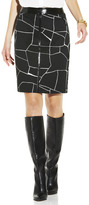 Thumbnail for your product : Vince Camuto Patent Trimmed Giraffe Skirt