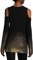 Thumbnail for your product : Design History Metallic Cold-Shoulder Sweater