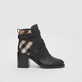 Thumbnail for your product : Burberry Vintage Check and Leather Ankle Boots