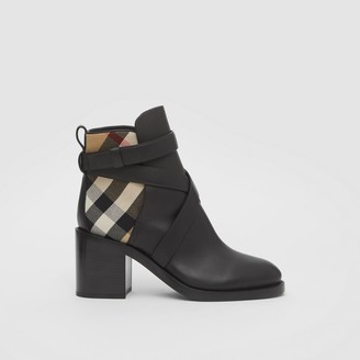 Burberry Vintage Check and Leather Ankle Boots