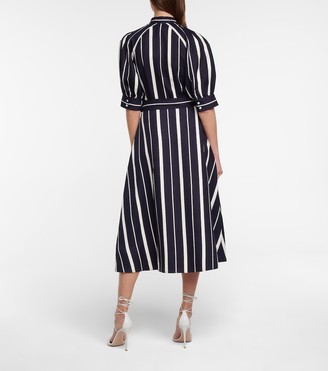 Polo Ralph Lauren Striped silk midi shirt dress