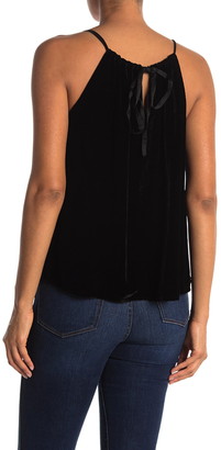 black sleeveless halter top