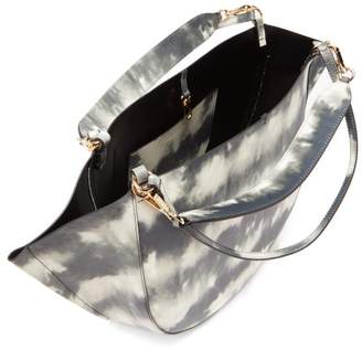 Wandler Mia Tie-dye Leather Tote Bag - Womens - Grey White
