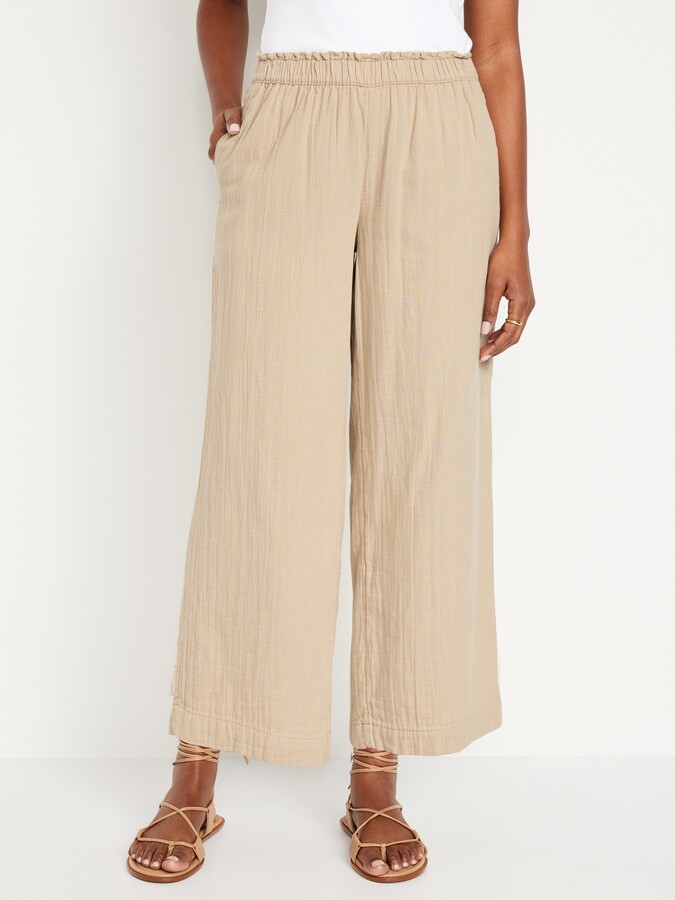 Old Navy High-Waisted Rib-Knit Split Flare Lounge Pants for Women -  ShopStyle