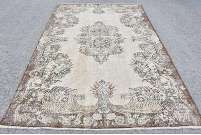 Bungalow Rose Area Rug Featuring Beige and Brown Floral Design Ideal Unique Statement Piece for Home Decor Brown/Beige