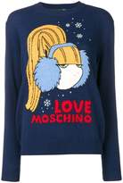 Thumbnail for your product : Love Moschino logo intarsia jumper