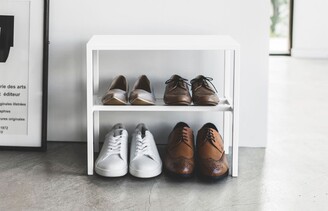Yamazaki Home Tower Bench Shoes Rack, White