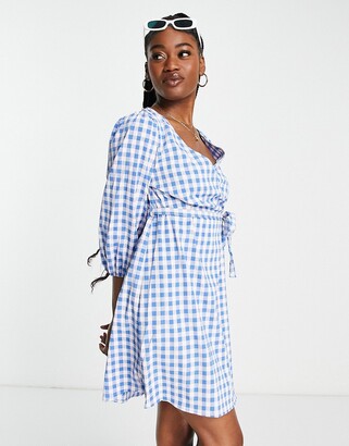 Gingham Wrap Dress | Shop the world's largest collection of fashion |  ShopStyle