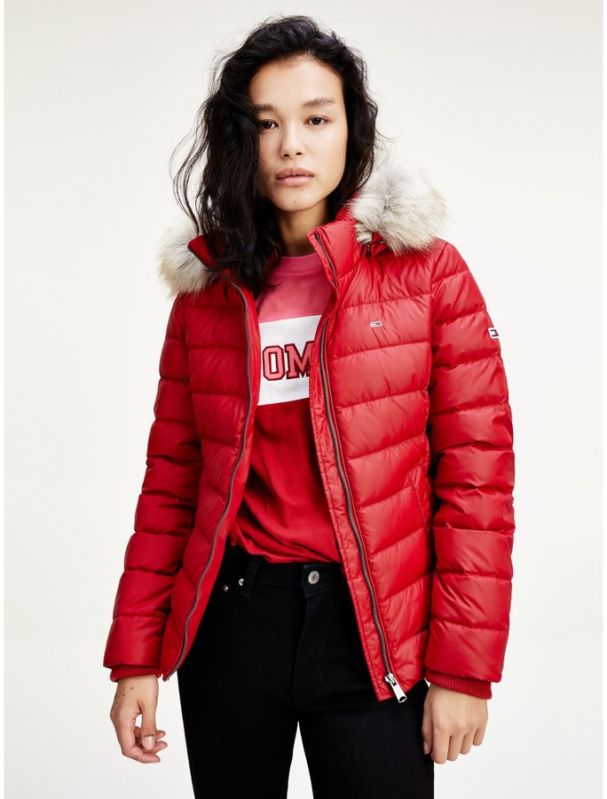 red womens tommy hilfiger coat