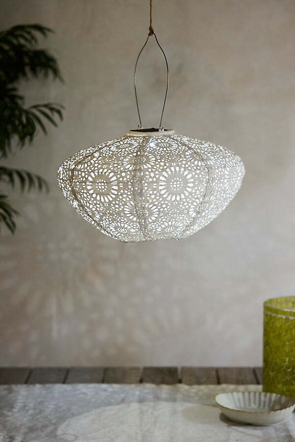 terrain White Lace Solar Lantern