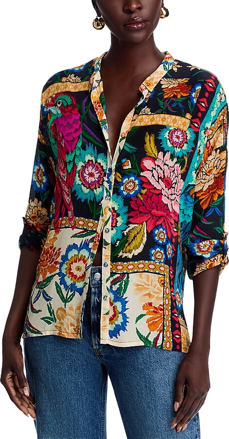 Johnny Was The Oversized Audrey Silk Shirt