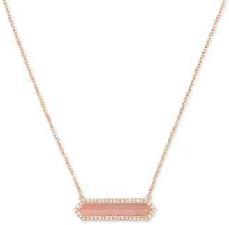 Vera Bradley Rose Gold-Tone Pink Stone and Crystal Pendant Necklace