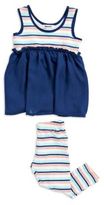 Thumbnail for your product : DKNY Girls 2-6x Two-Piece Striped Dress Set