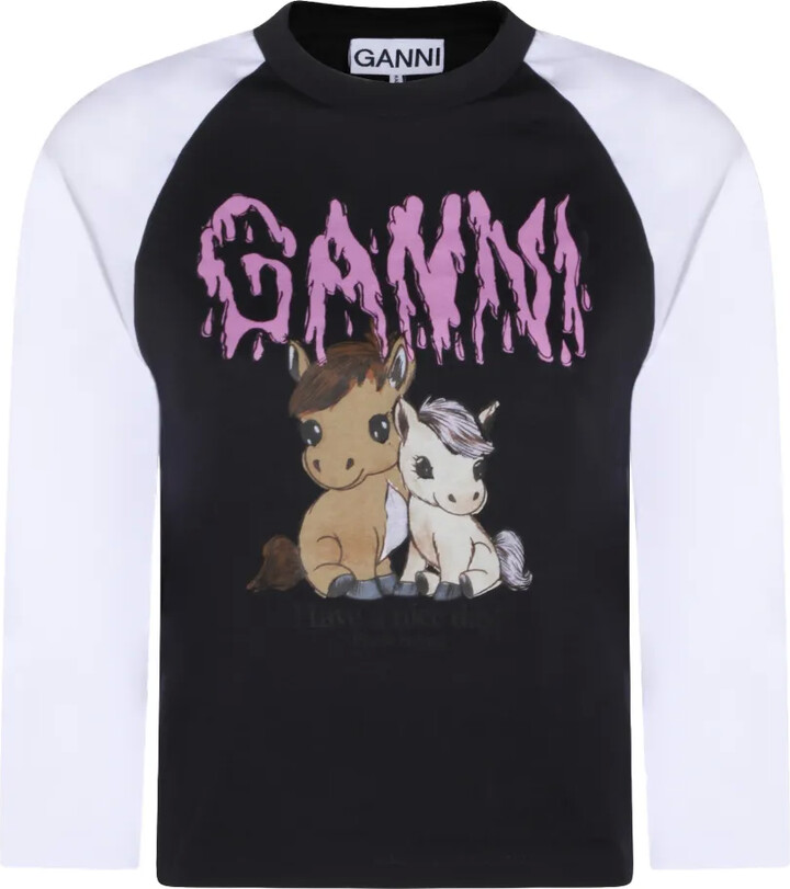 Ganni graphic long-sleeve T-shirt