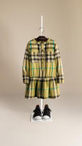 Thumbnail for your product : Burberry Drop Waist Check Cotton Dress