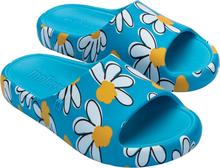 Free Floral Print Slide Sandal