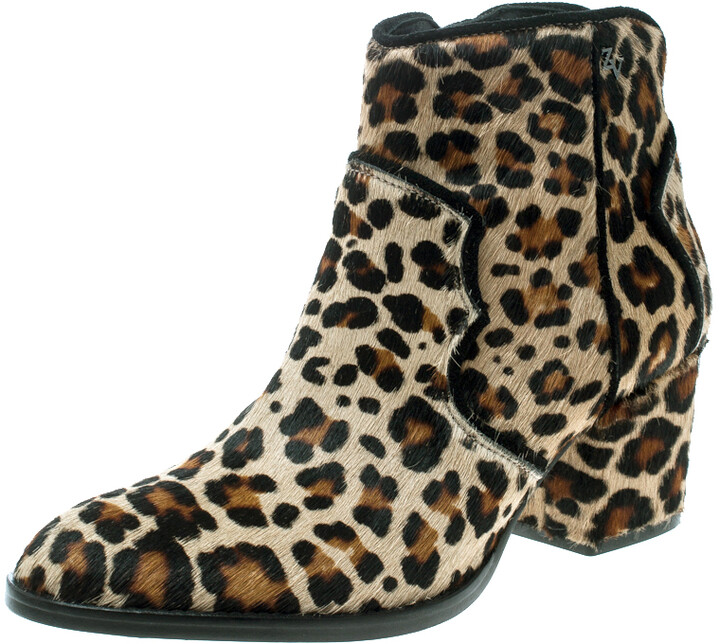 western leopard booties