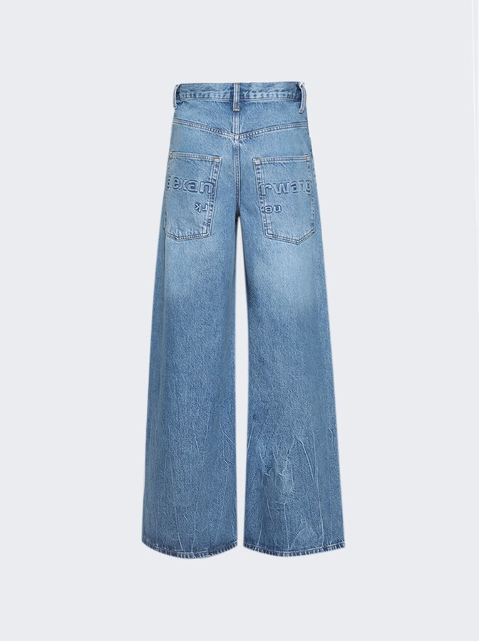 Surge Wide Leg Jean Vintage Marbled Blue