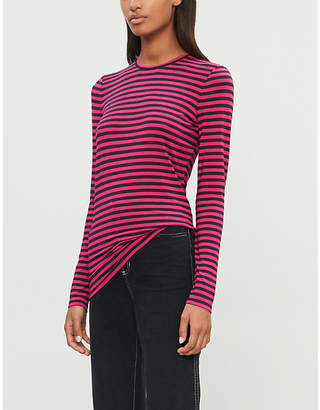 E.m. ME AND Striped stretch-jersey top
