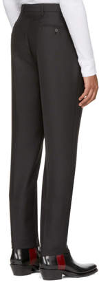 Calvin Klein Black Wool and Mohair Slim Trousers