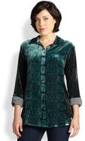 Thumbnail for your product : Johnny Was Johnny Was, Sizes 14-24 Velvet Kelso Shirt
