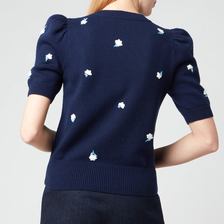 Kate Spade Women's Dainty Bloom Applique Jumper - ShopStyle Knitwear